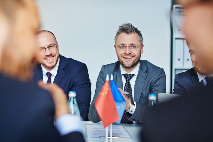 Men in a meeting